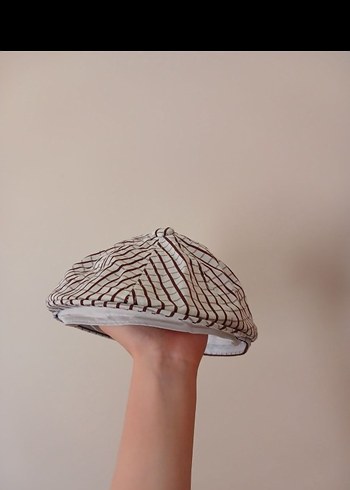 Bej Pilili Keten Erkek Şapka - Görsel 2