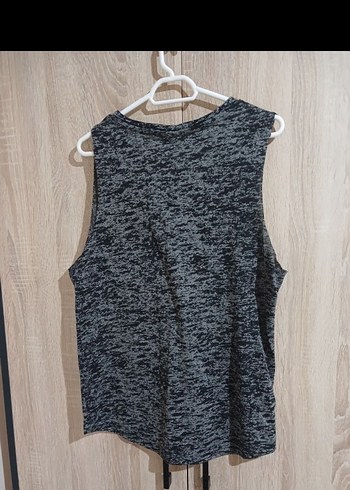 Gri Baskılı Rahat Kesim Kadın Atlet - Görsel 3