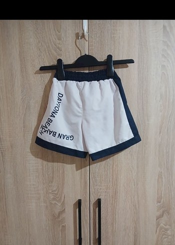 Beyaz Kırmızı Pamuklu Erkek Şort - Görsel 2