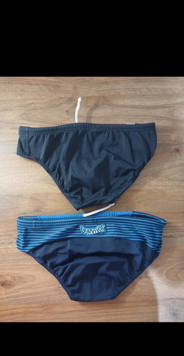 Erkek Çocuk İki Desenli Lacivert ve Mavi Mayo - Görsel 2