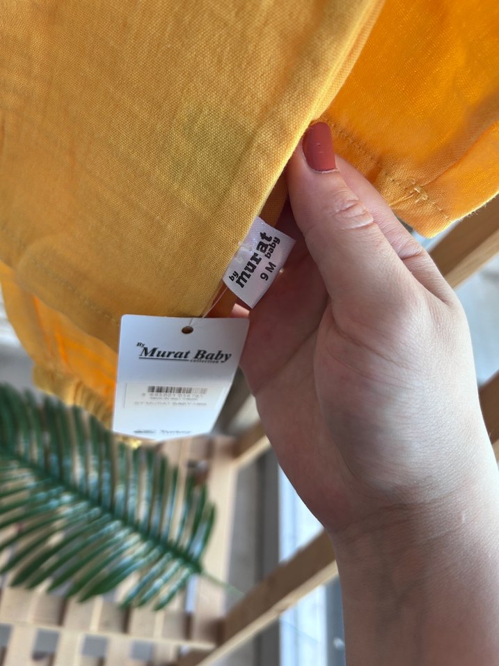 Sarı Düğmeli Bebek Takımı - Görsel 3