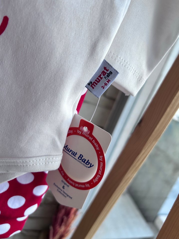 Uzun Kollu Minnie Mouse Bebek Takımı - Görsel 3