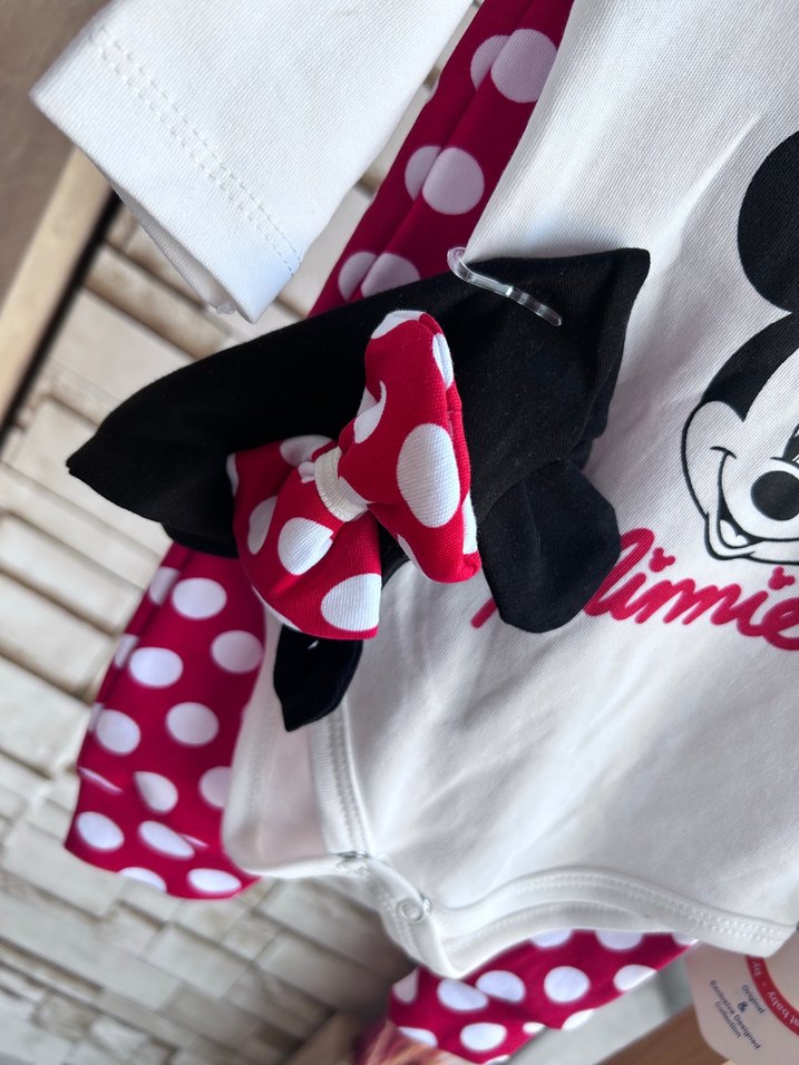 Uzun Kollu Minnie Mouse Bebek Takımı - Görsel 4