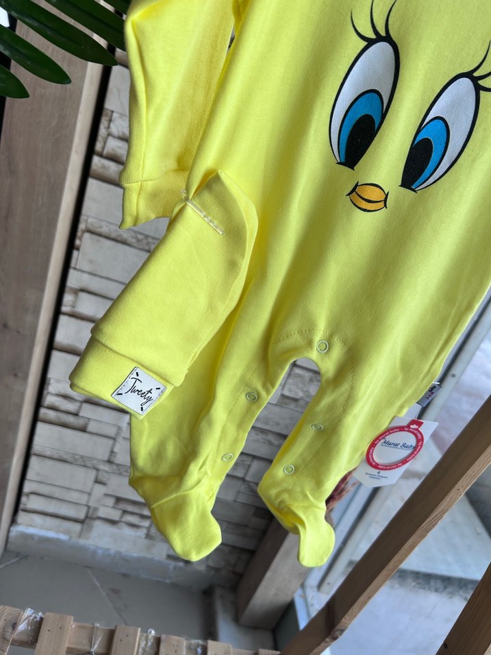 Sarı Desenli Bebek Kız Tulum - Görsel 2