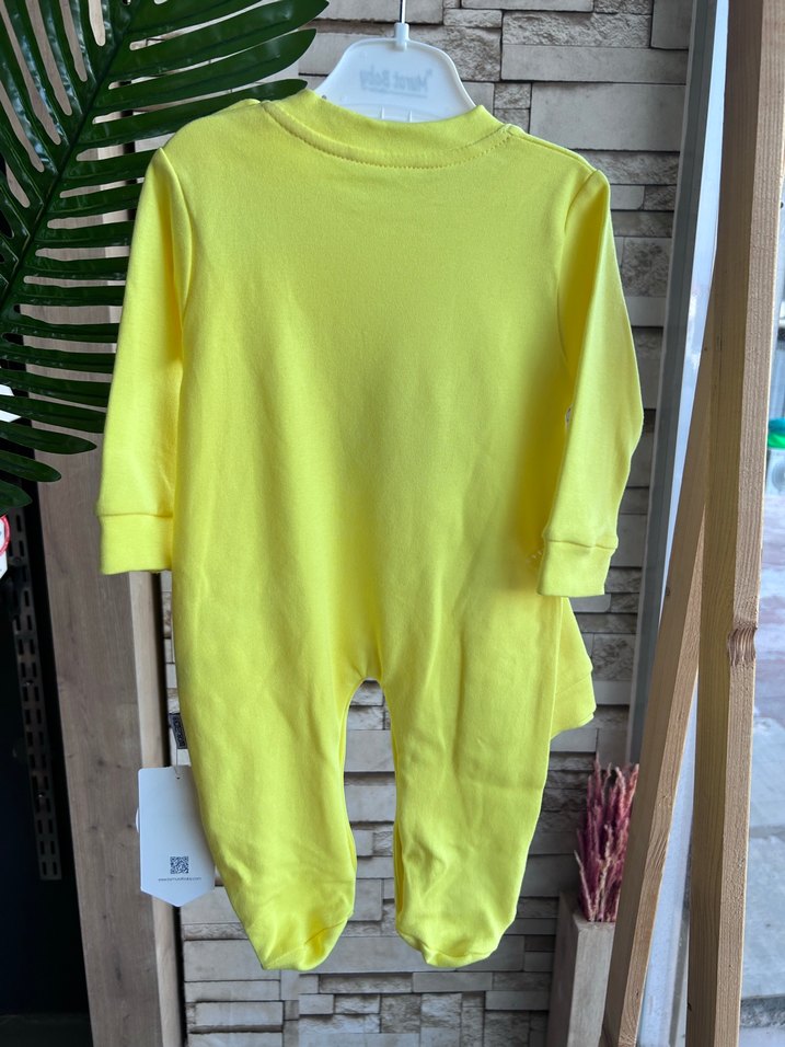 Sarı Desenli Bebek Kız Tulum - Görsel 4