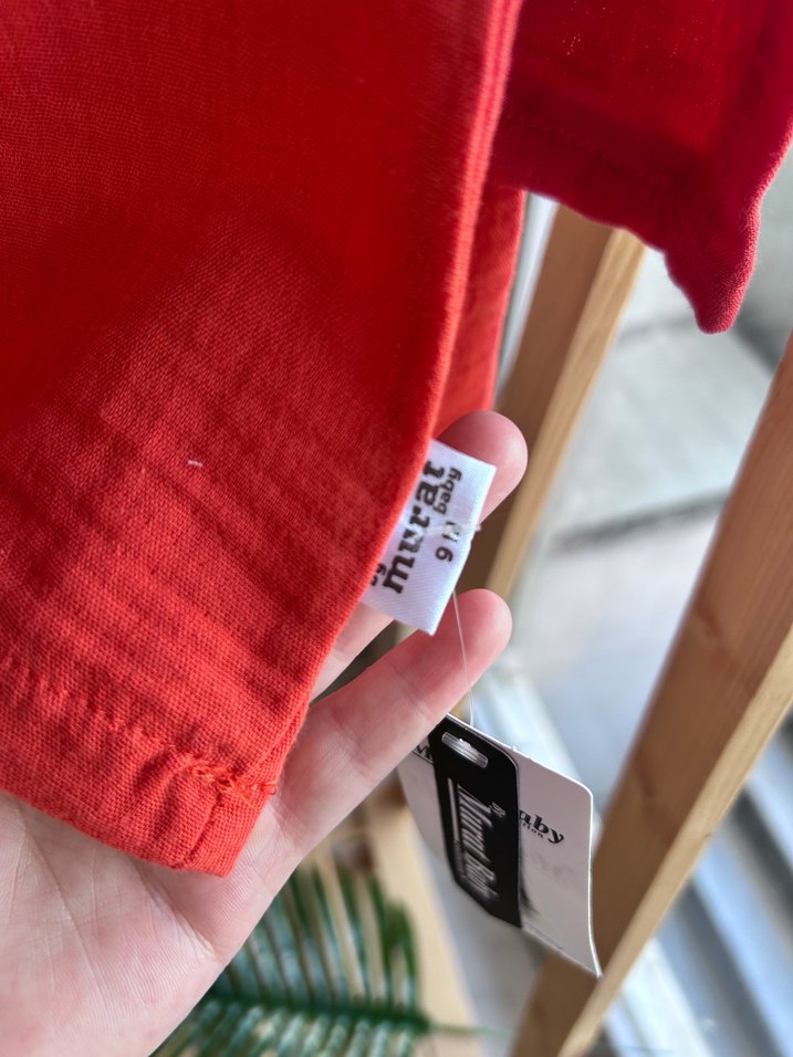 Koyu Kırmızı Müslin Bebek Erkek Takımı - Görsel 3