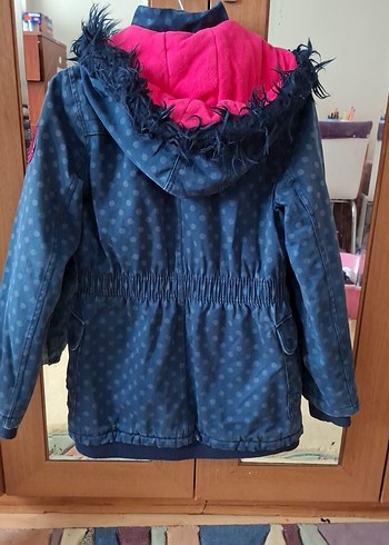 Kız Çocuk Mavi Desenli Kot Ceket - Görsel 5