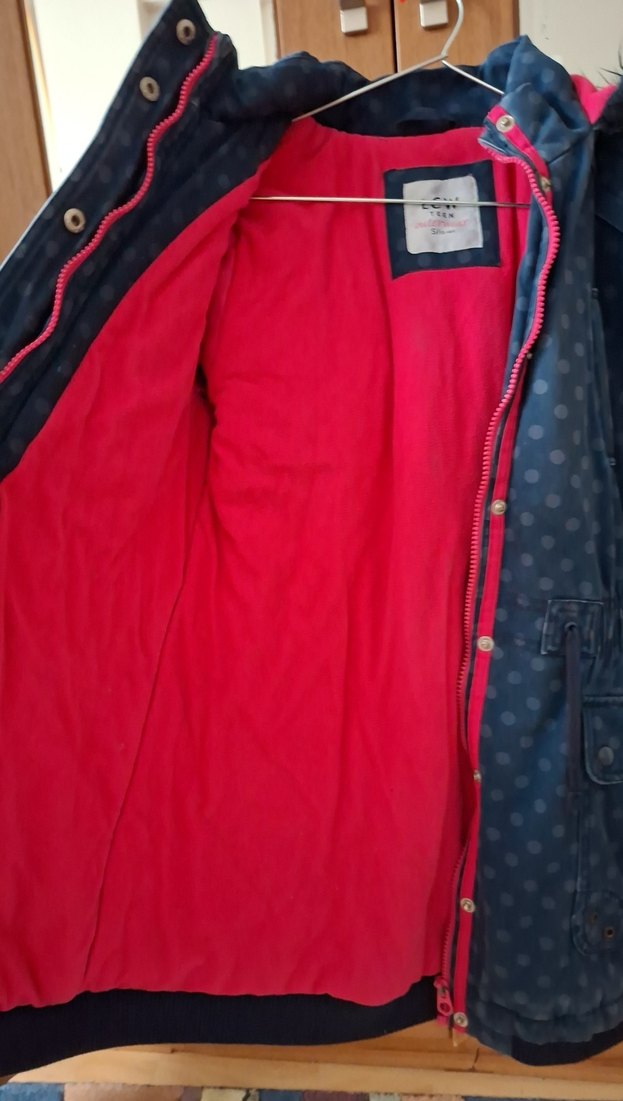 Kız Çocuk Mavi Desenli Kot Ceket - Görsel 2