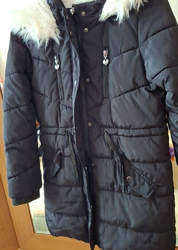 Siyah Kürklü çocuk Kışlık Mont - Görsel 5