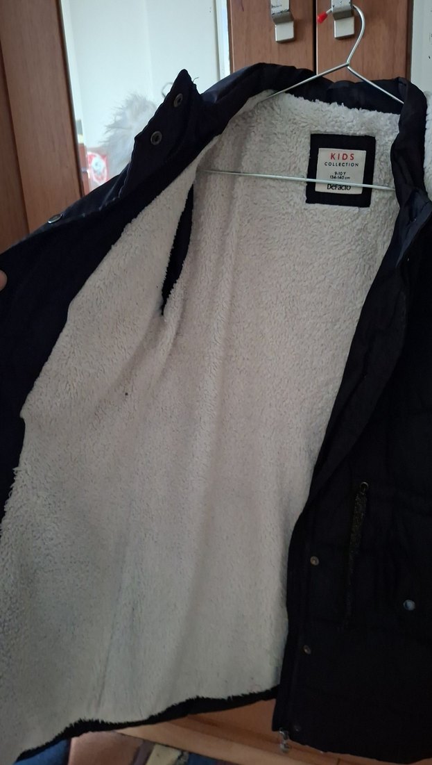 Siyah Kürklü çocuk Kışlık Mont - Görsel 3