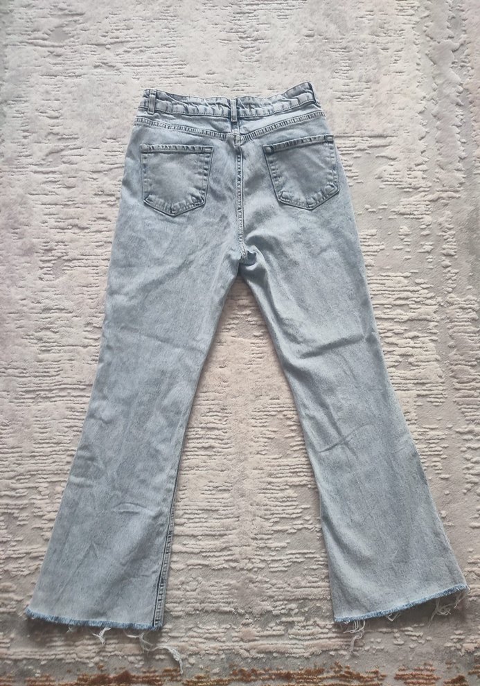 Mavi 38 beden İspanyol paça ymr marka - Görsel 2