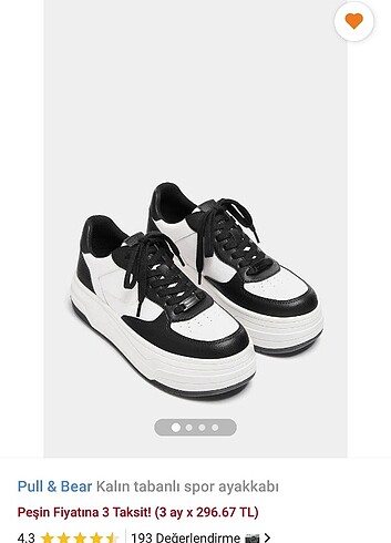 pull&bear orjinal unisex spor ayakkabi