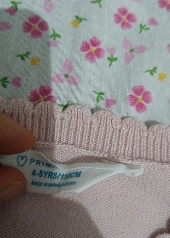 Kız Çocuk Pembe Düğmeli Triko Hırka - Görsel 2