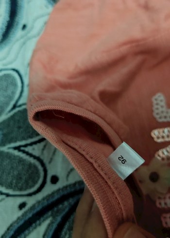 Örgü Detaylı Pembe Kız Bebek Kısa Kollu Takım - Görsel 4