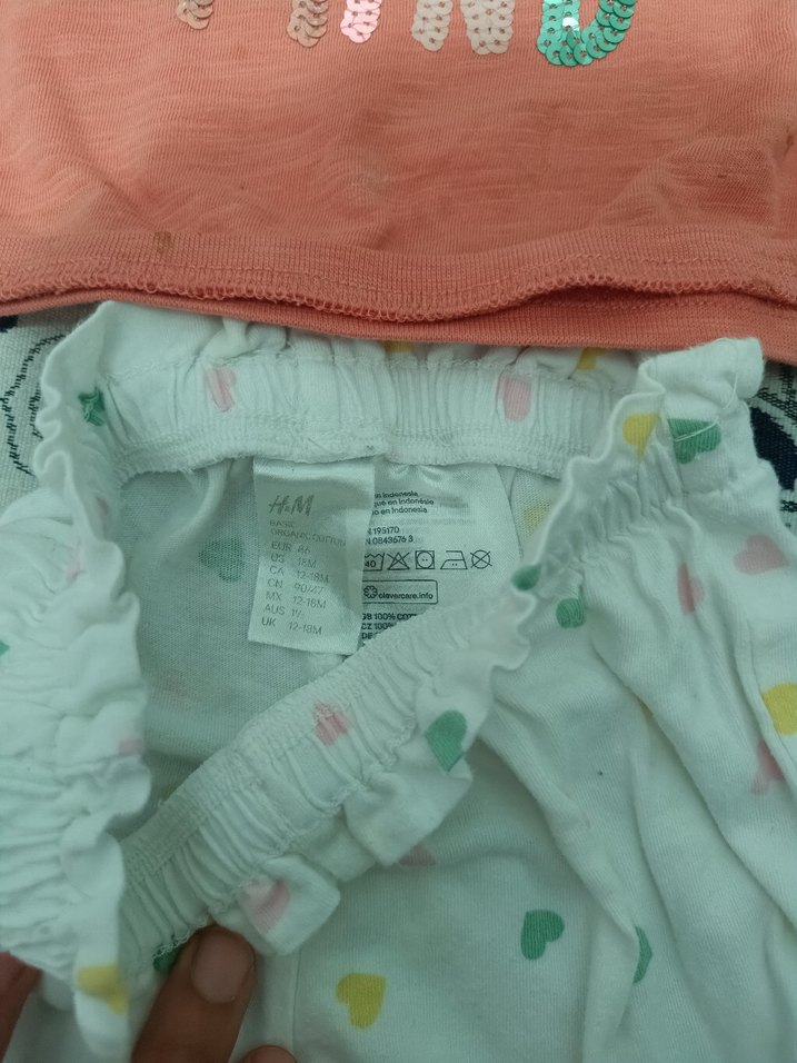 Örgü Detaylı Pembe Kız Bebek Kısa Kollu Takım - Görsel 2