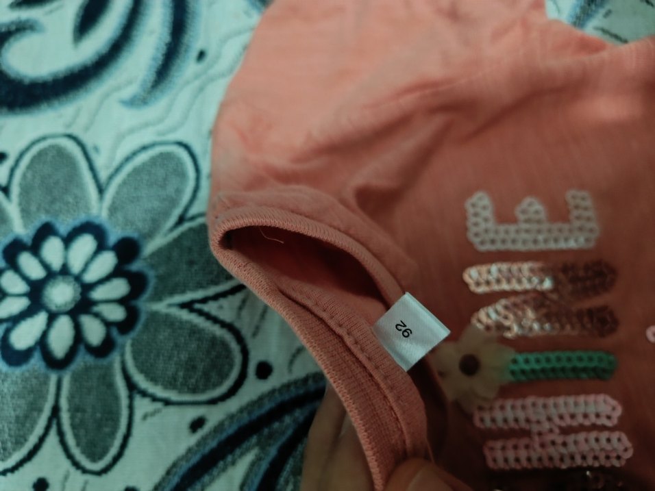 Örgü Detaylı Pembe Kız Bebek Kısa Kollu Takım - Görsel 4