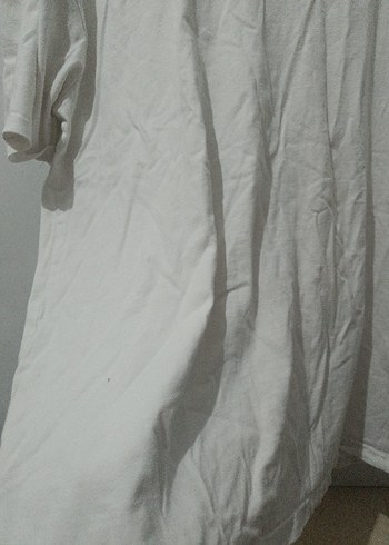 Beyaz Oversize Erkek Tişört - Görsel 2