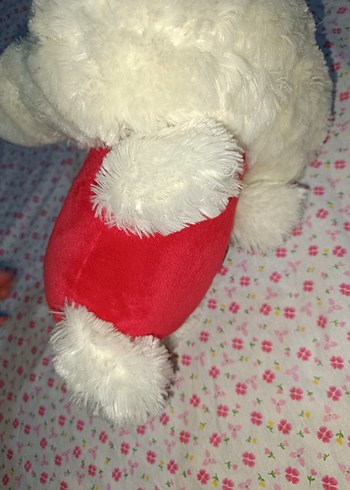 Renkli Detaylı Beyaz Peluş Oyuncak - Görsel 3