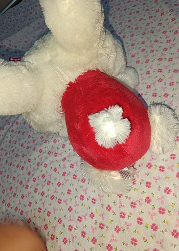 Renkli Detaylı Beyaz Peluş Oyuncak - Görsel 4