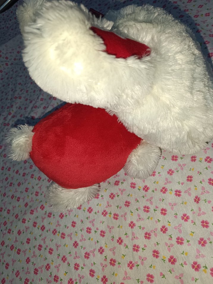 Renkli Detaylı Beyaz Peluş Oyuncak - Görsel 5