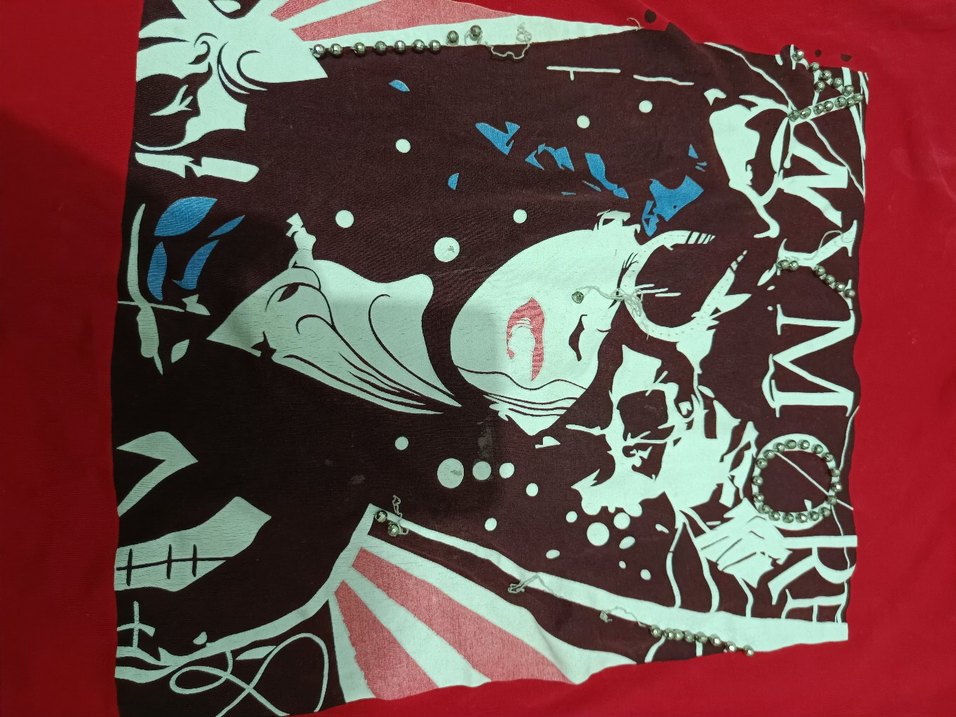 Kırmızı Baskılı Tişört - Görsel 3