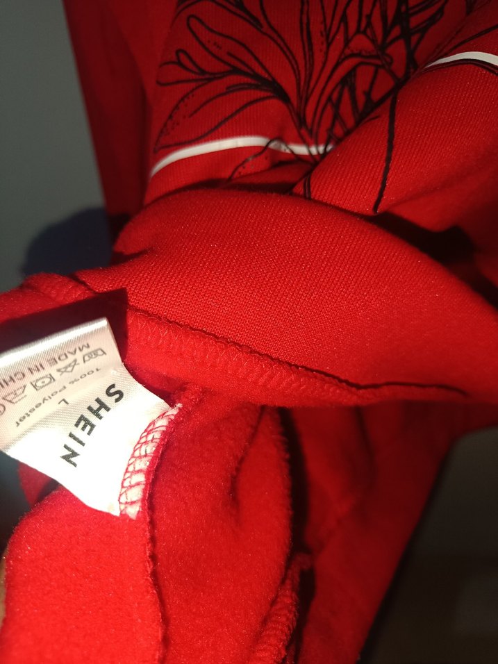 Kırmızı Kapüşonlu Kadın Sweatshirt - Görsel 5