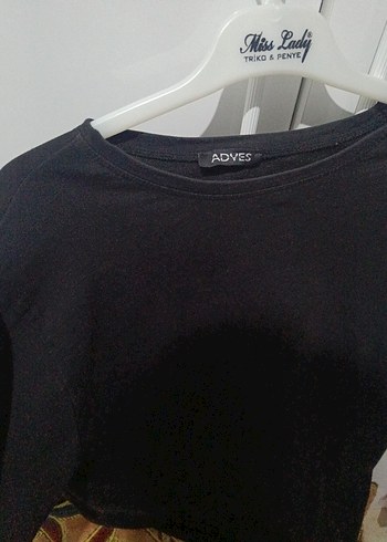 Siyah Kadın Keten Salaş Kazak - Görsel 3