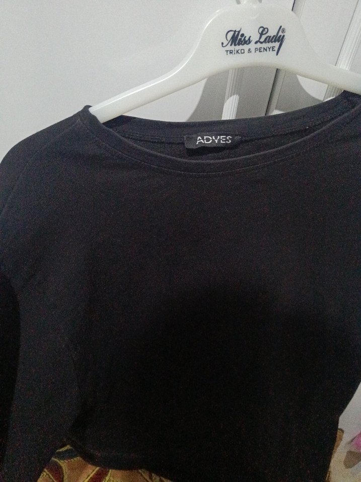 Siyah Kadın Keten Salaş Kazak - Görsel 3