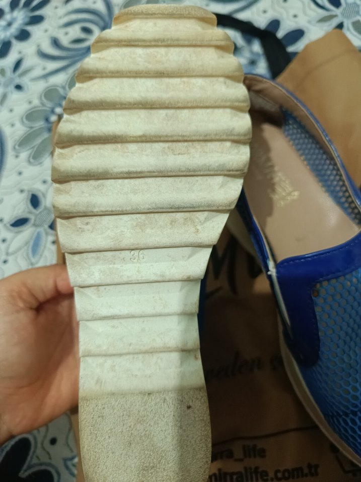 Mavi Dolgu Topuklu Kadın Spor Ayakkabı - Görsel 3