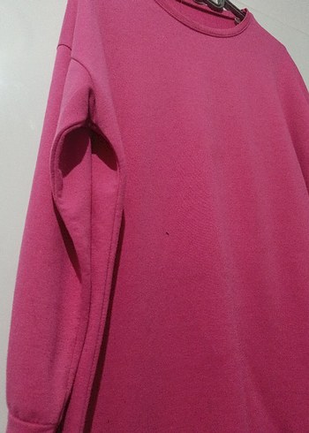 Pembe Uzun Kollu Salaş Sweatshirt - Görsel 2