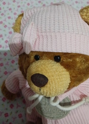 Pembe Peluş Oyuncak Ayı Bebek - Görsel 5