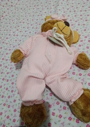 Pembe Peluş Oyuncak Ayı Bebek - Görsel 2