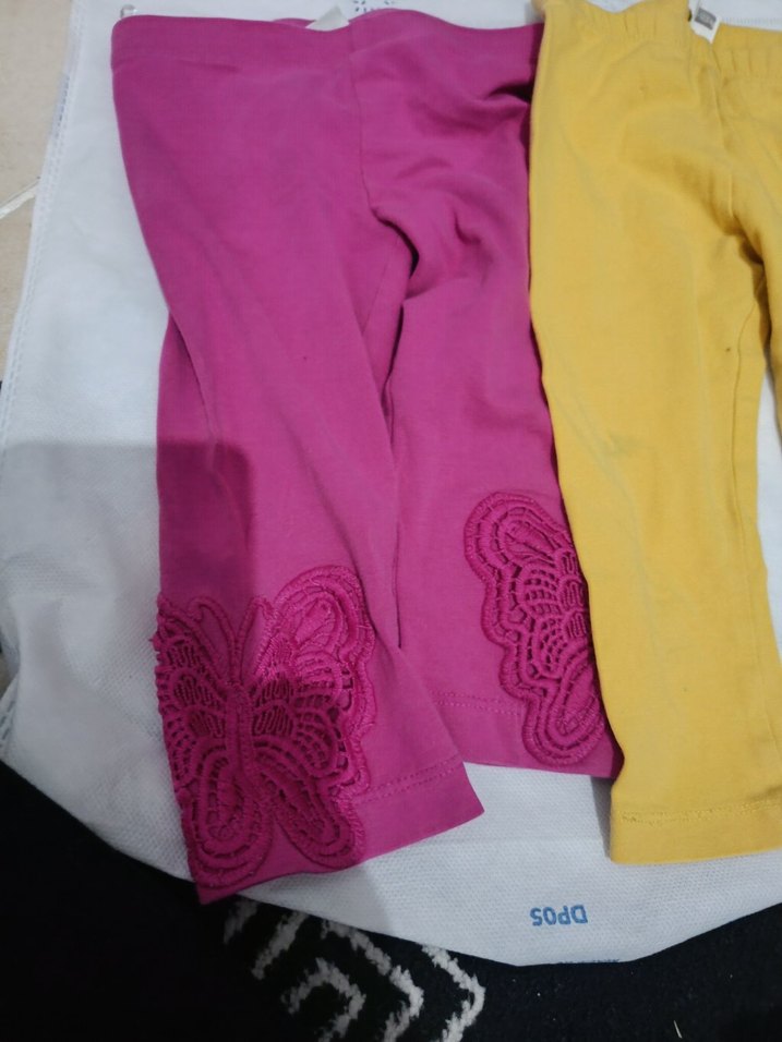 Kız Çocuk Sarı Esnek Tayt - Görsel 2