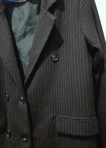 Düğmeli Kahverengi Kadın Blazer Ceket - Görsel 3