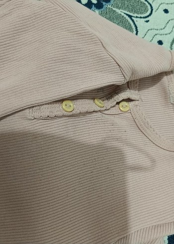 Pastel Kahverengi Uzun Kollu Bebek Kız Takımı - Görsel 3