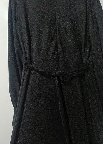 Siyah Uzun Kollu Gotik Uzun Elbise - Görsel 6