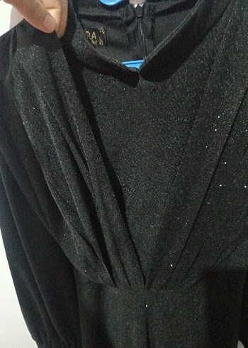 Siyah Uzun Kollu Gotik Uzun Elbise - Görsel 4