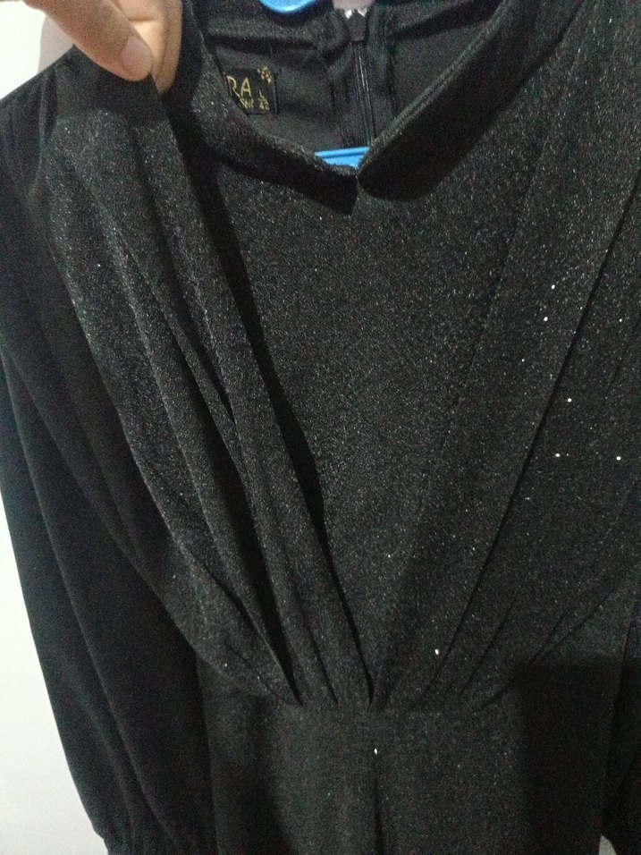 Siyah Uzun Kollu Gotik Uzun Elbise - Görsel 4