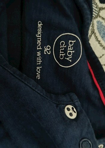 Uzun Kollu Mavi Örgü Bebek Kız Takımı - Görsel 2