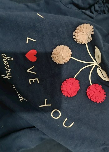 Uzun Kollu Mavi Örgü Bebek Kız Takımı - Görsel 4