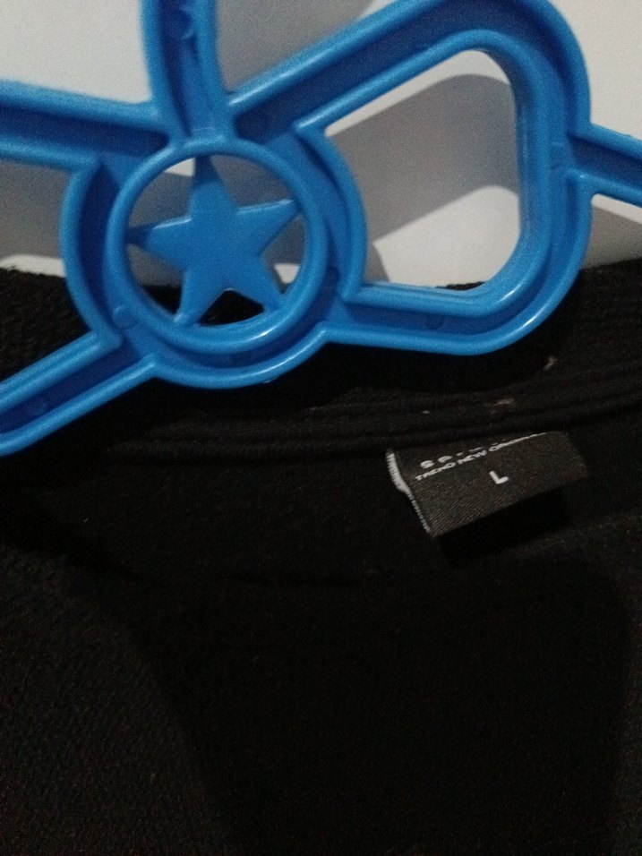 Siyah erkek Uzun Kollu Basic Sweatshirt - Görsel 3