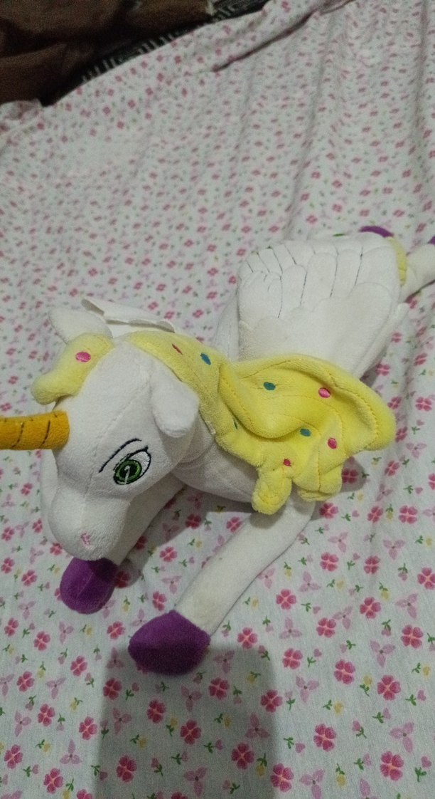 Beyaz Pastel Renkli Unicorn Peluş Oyuncak - Görsel 2