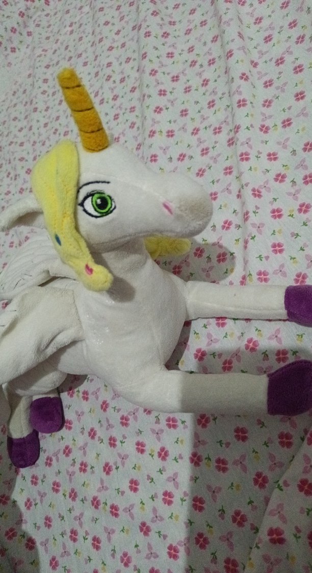 Beyaz Pastel Renkli Unicorn Peluş Oyuncak - Görsel 5