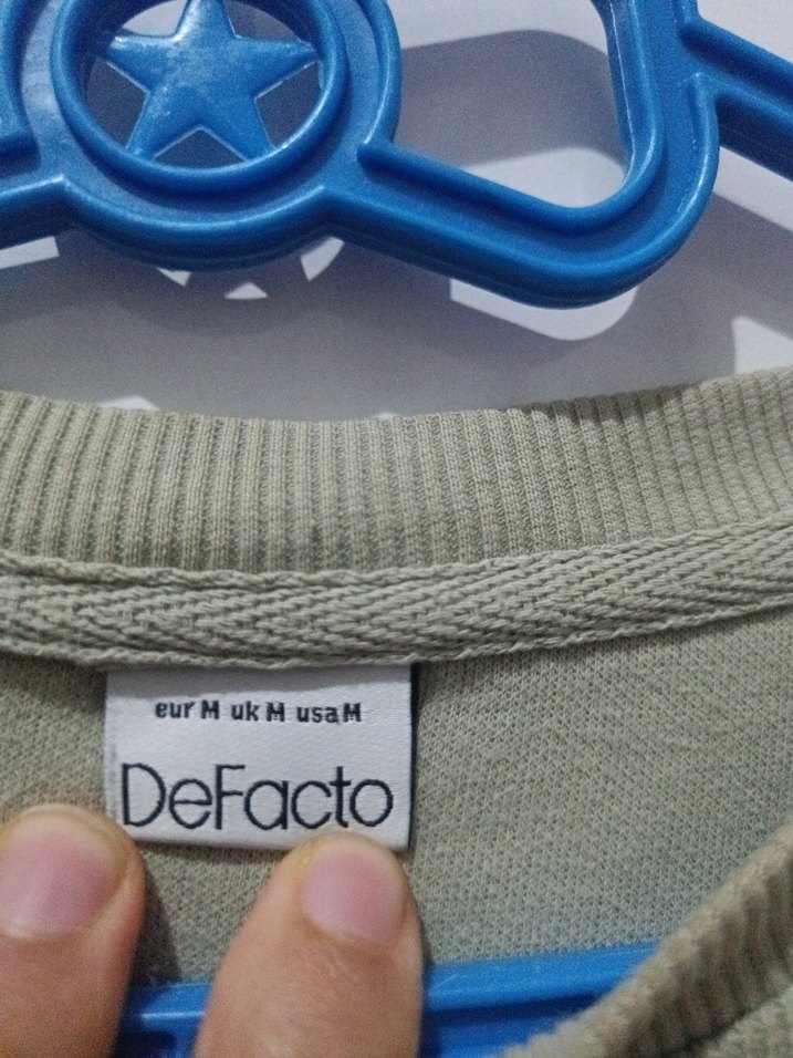 Gri erkek Keten Sweatshirt - Görsel 2