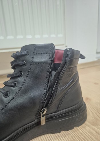 Siyah Bağcıklı Erkek Street Style Bot - Görsel 2