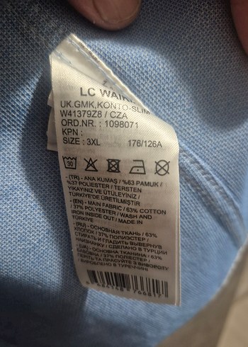 Düğmeli Uzun Kollu Mavi Erkek Gömlek - Görsel 3