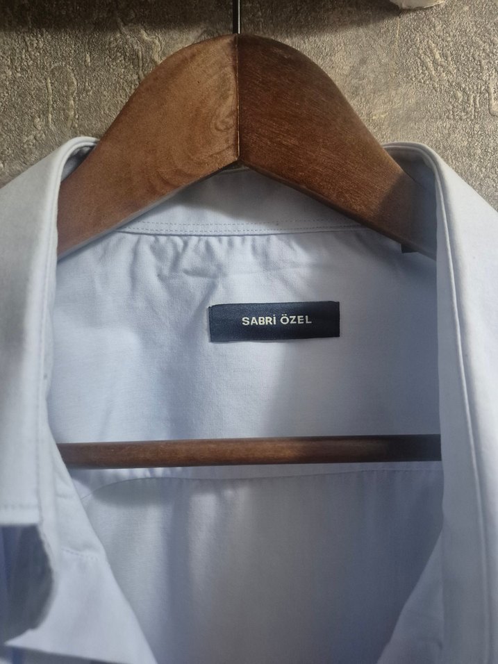 Mavi Erkek Gömlek, Uzun Kollu, Düğmeli - Görsel 2