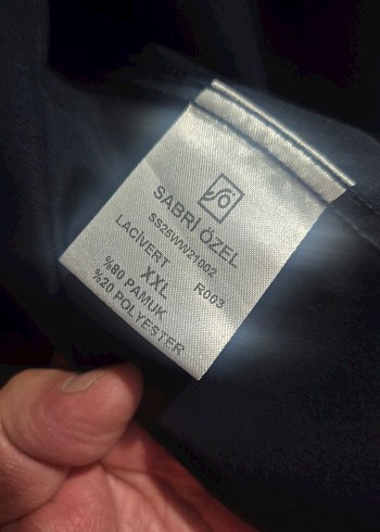 Düğmeli Lacivert Erkek Gömlek - Görsel 3