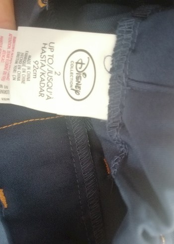 18-24 Ay Beden Kız Çocuk Lacivert Kemerli Denim Pantolon