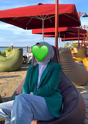 Quzu Kemer Detaylı Midi Yeşil Kadın Blazer